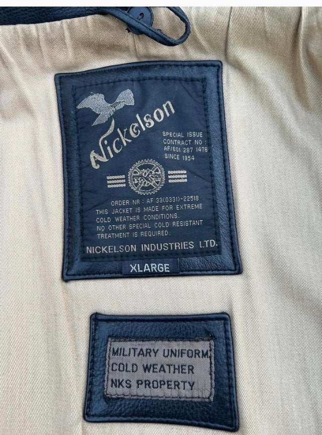 Nickelson Leren Bomberjack - Zo Goed als Nieuw, Kleding | Heren, Ophalen, Zo goed als nieuw, Maat 56/58 (XL), Zwart