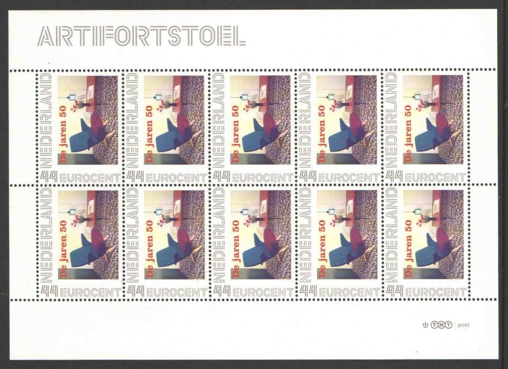 Nostalgie op Postzegels Jaren '50: Stoelen van Artifort, Ophalen of Verzenden, Na 1940, Postfris