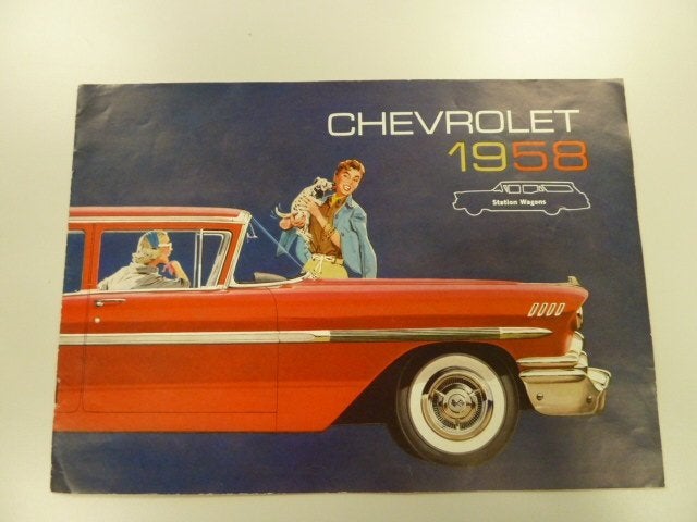 1958 Chevrolet Station Wagons Brochure USA, Boeken, Ophalen of Verzenden, Gelezen, Chevrolet