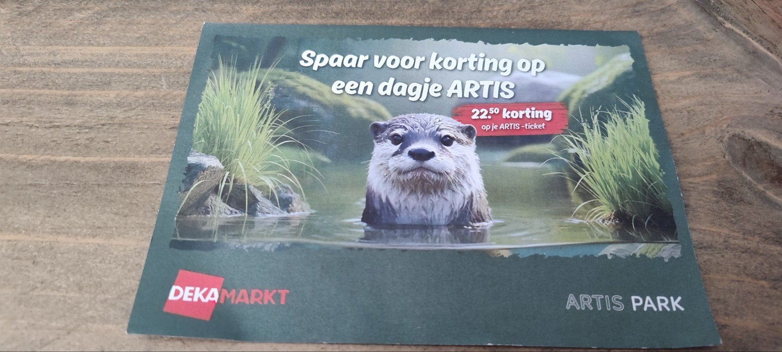 een volle kaart naar artis met korting, Kortingskaart
