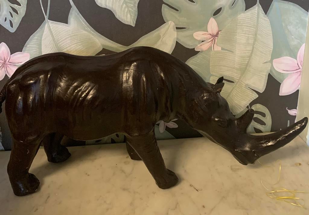 Vintage neushoorn ( groot), Antiek en Kunst, Ophalen of Verzenden