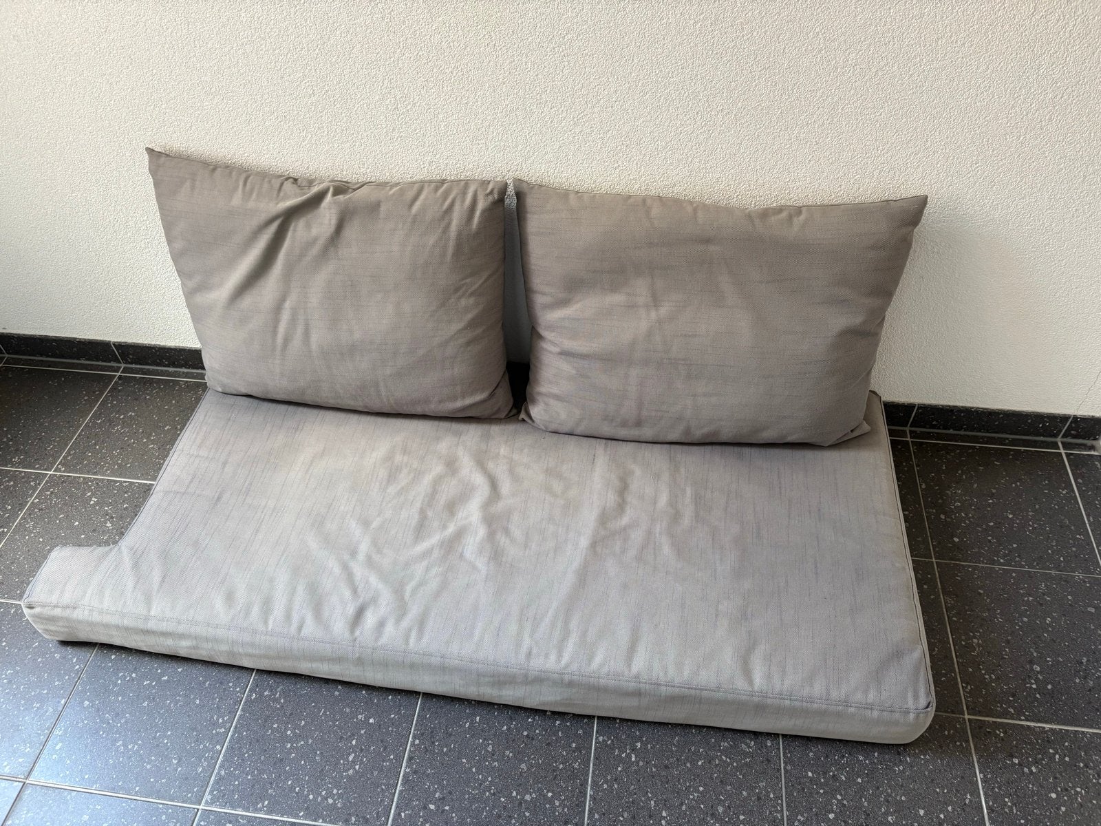 Loungeset kussens antraciet - ook voor palletbank, Ophalen, Gebruikt, Grijs, Rechthoekig