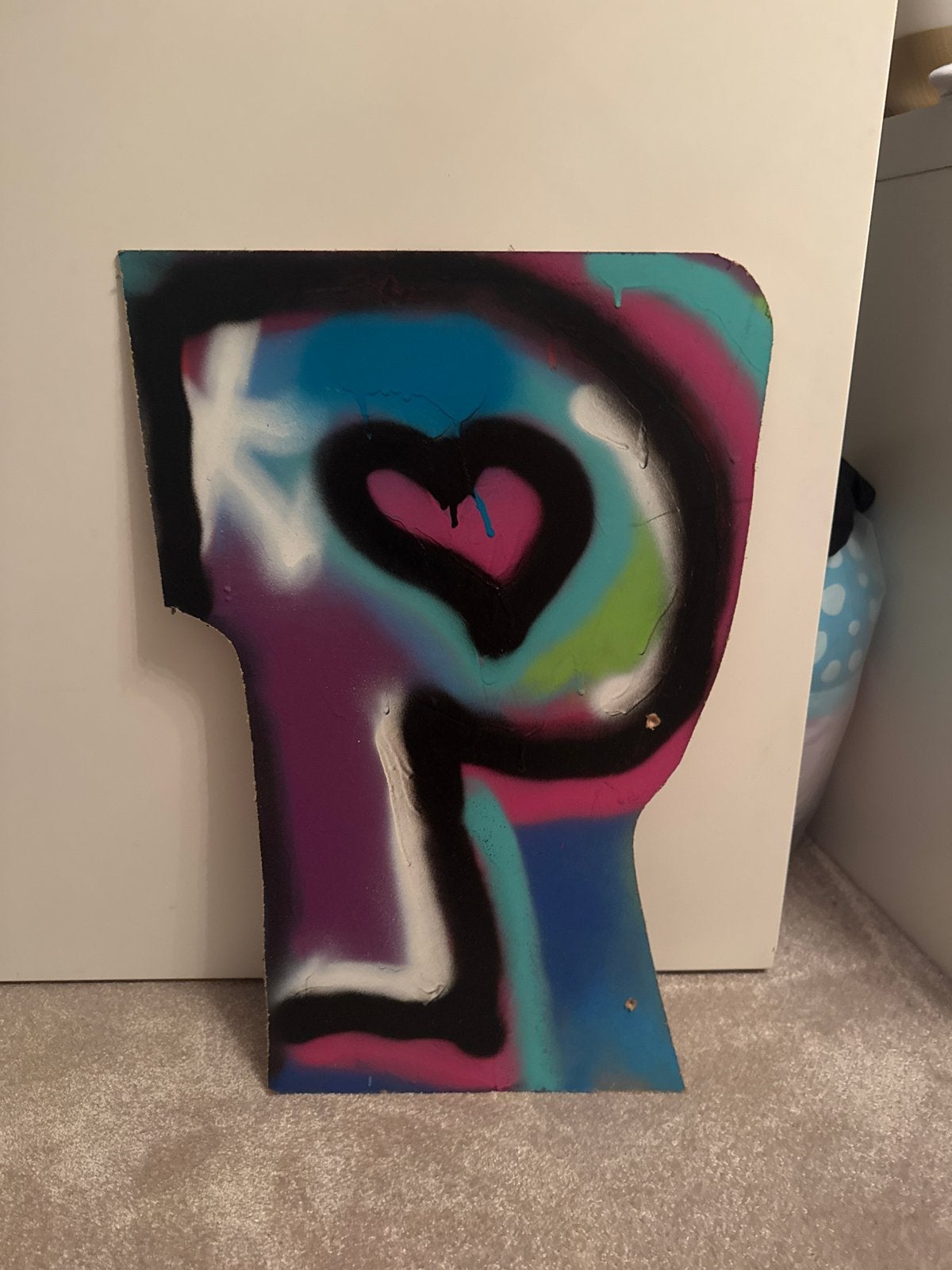 Graffiti P - Uniek Straatkunst Werk, Ophalen