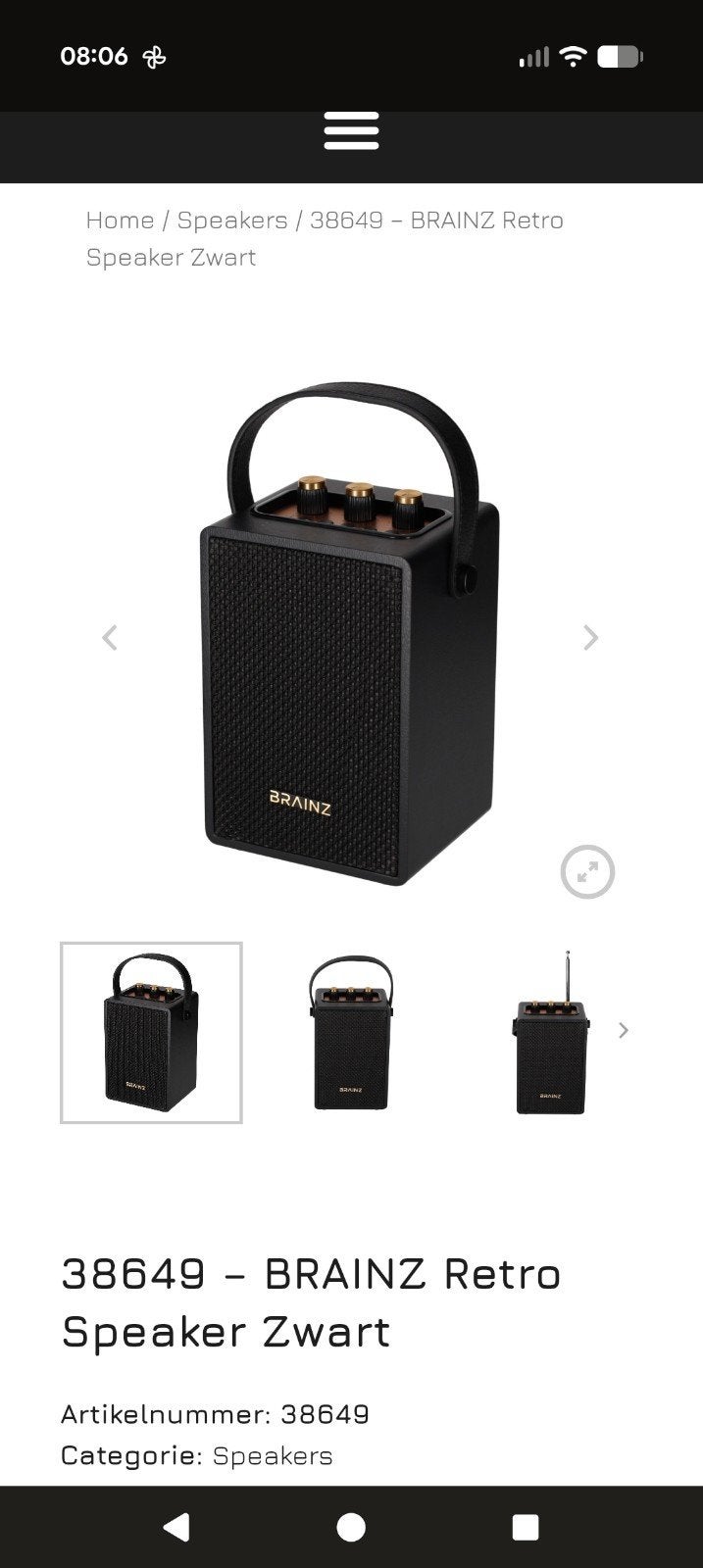 Nieuwe Brainz Bluetooth speaker en radio - Ongebruikt!, Bluetooth, Ophalen of Verzenden, Nieuw, Draagbare speaker