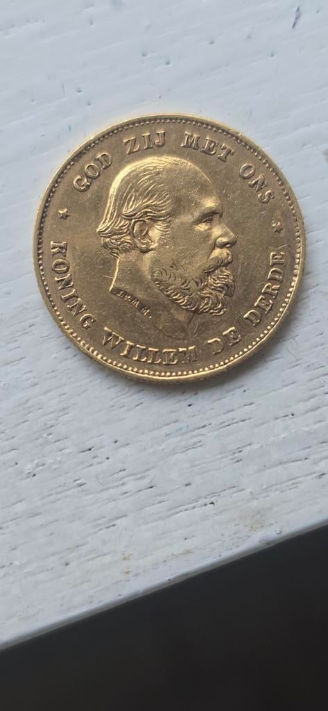 Gouden Tientje 1875 Koning Willem III, Ophalen, Koning Willem III, 10 gulden, Goud