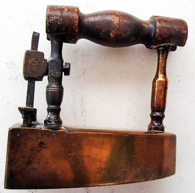 Messing strijkijzer, Ophalen of Verzenden, Koper