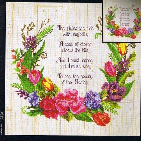 Borduurpakket Spring Sentiments, Ophalen of Verzenden, Nieuw, Borduurpakket
