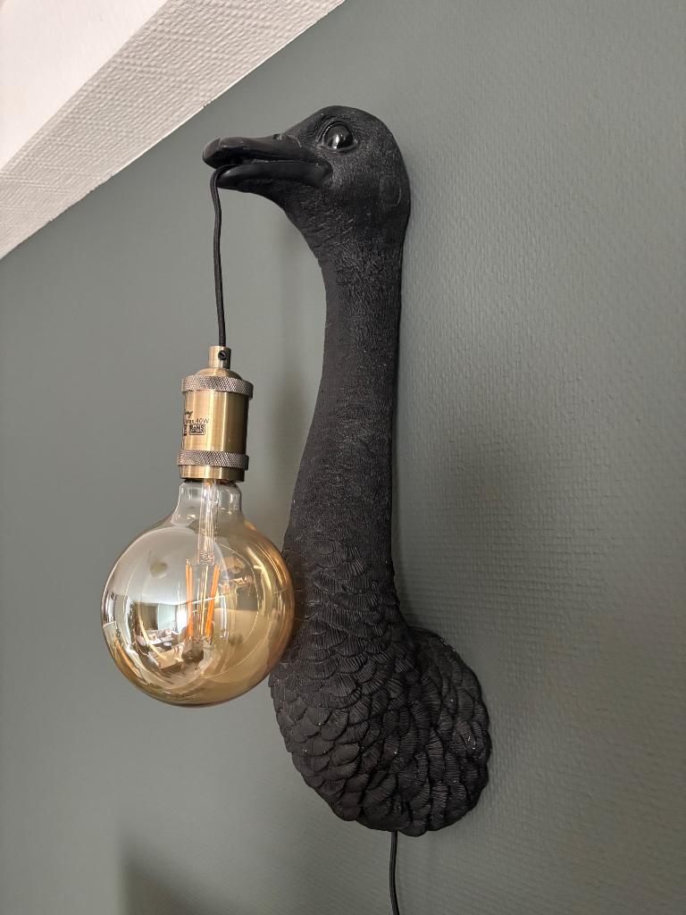 Lamp Struisvogel, Ophalen, Gebruikt, Kunststof