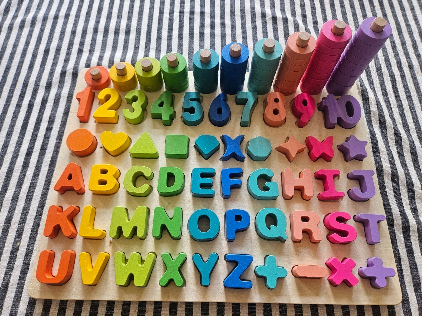 Montessori Houten Telraam & Alfabet Puzzel, Ophalen, Zo goed als nieuw, Bouwen