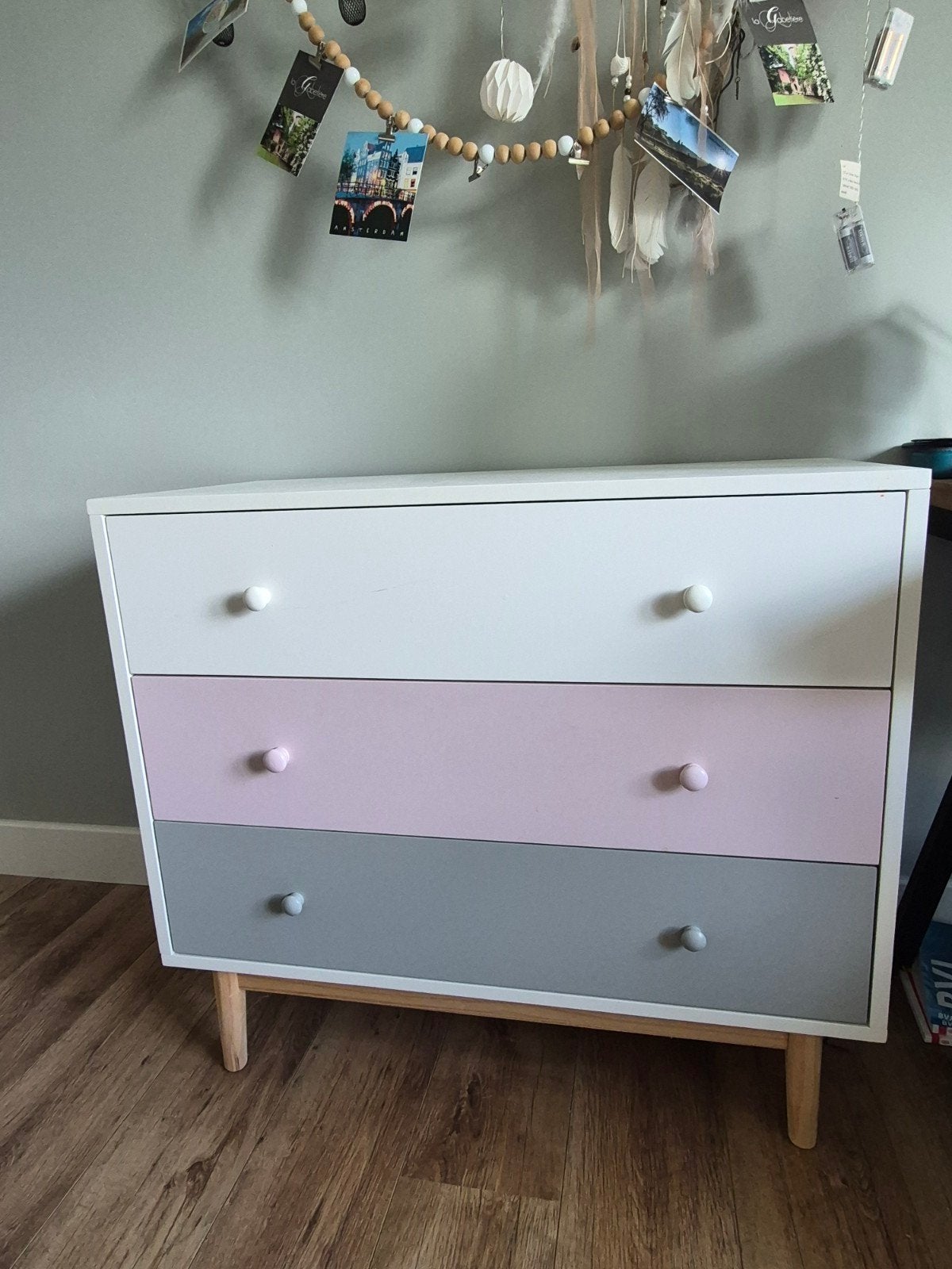 Ladenkastje kinderkamer meisjeskamer commode, Ophalen, 50 tot 100 cm, Zo goed als nieuw, 3 of 4 laden