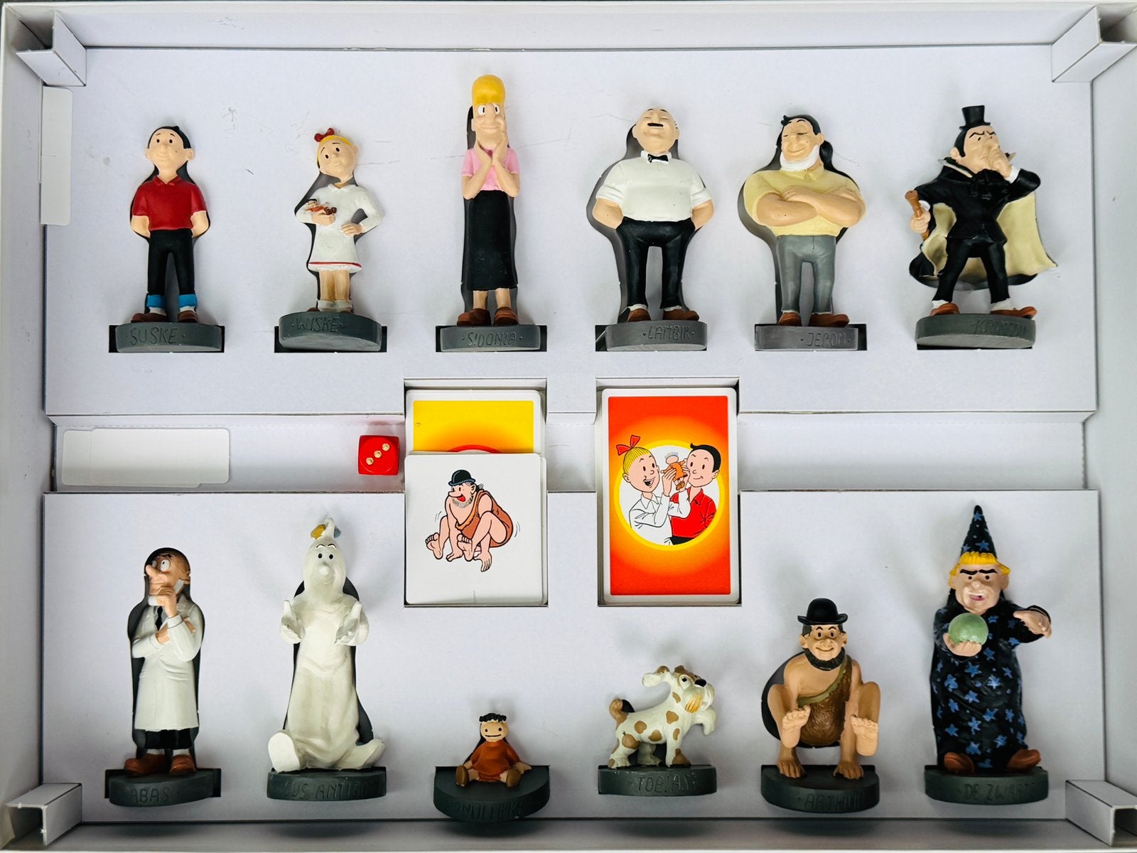 Suske en Wiske Avonturenspel + beeldjes - compleet, Drie of vier spelers, Ophalen of Verzenden, Gebruikt