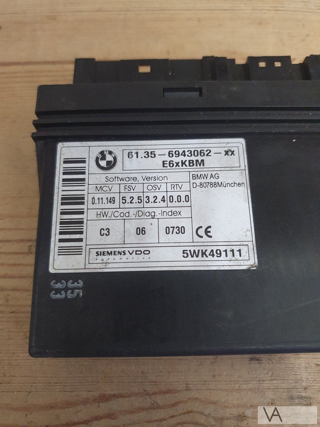 BMW 5 serie E60 E61 2003-2010 module bodycontrol KBM 6943062, Gebruikt, -, -, Ophalen of Verzenden