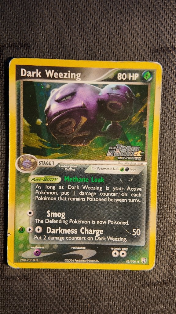 Dark Weezing 42 Team Rocket Returns | Pokemon kaart, Ophalen, Zo goed als nieuw, Losse kaart, Foil