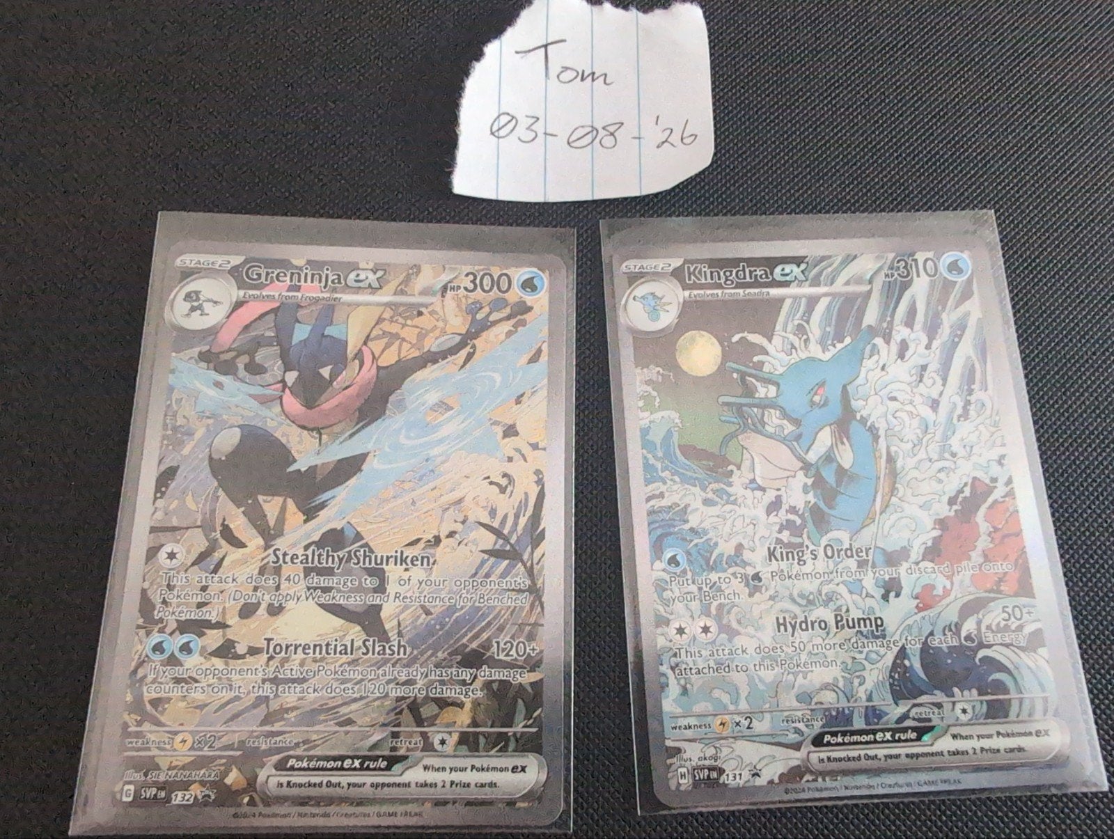 Greninja EX 132 & Kingdra EX 131, Ophalen of Verzenden, Zo goed als nieuw