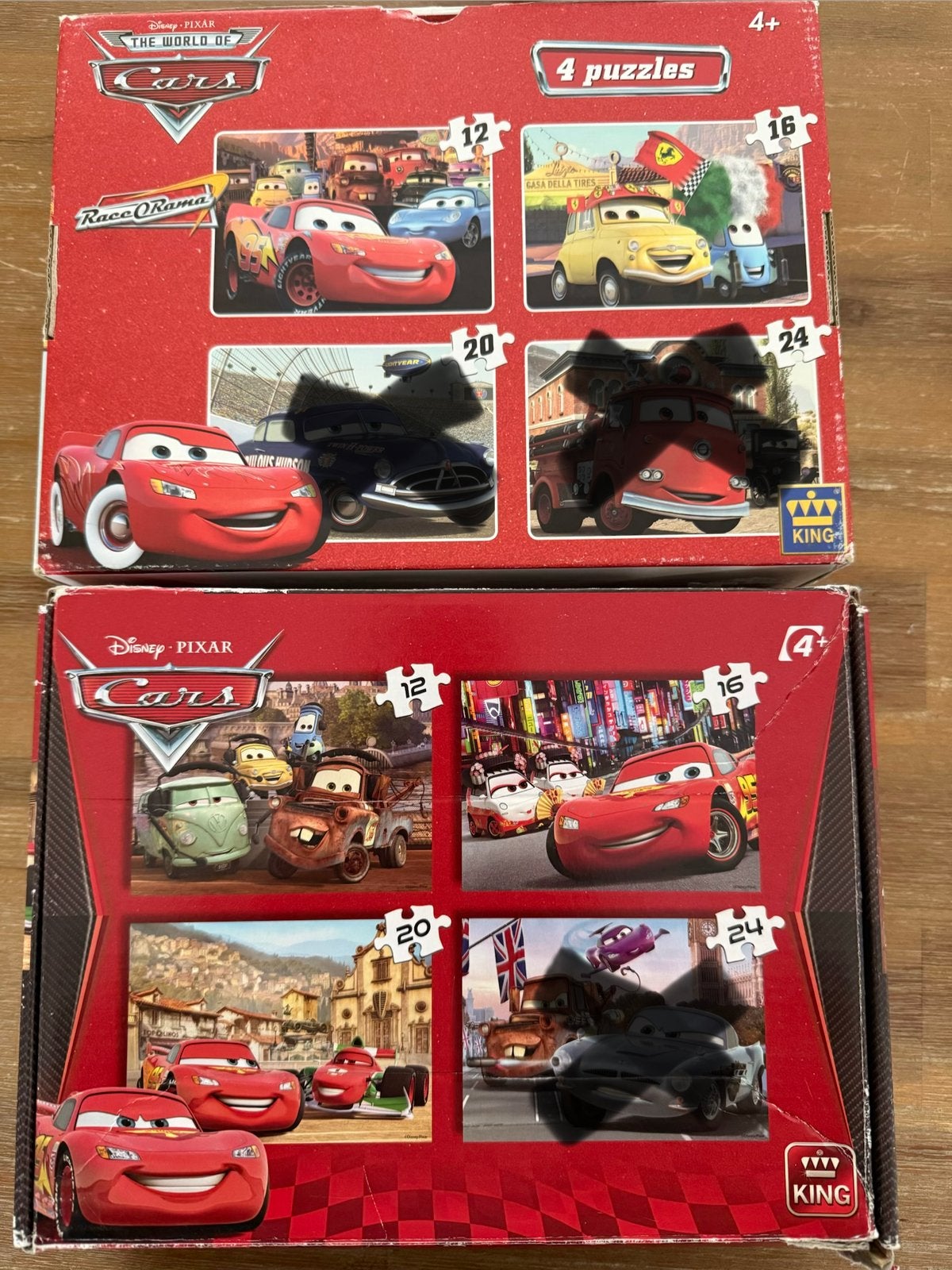 5 x disney Cars puzzel, Ophalen of Verzenden, 10 tot 50 stukjes, Gebruikt, 4 tot 6 jaar