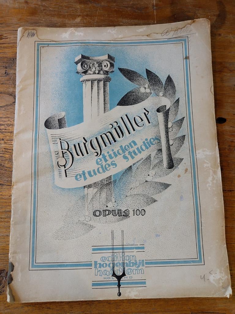 Burgmüller etüden - Opus 100 - Hogenbijl edition, Muziek en Instrumenten, Ophalen, Gebruikt, Klassiek, Overige soorten