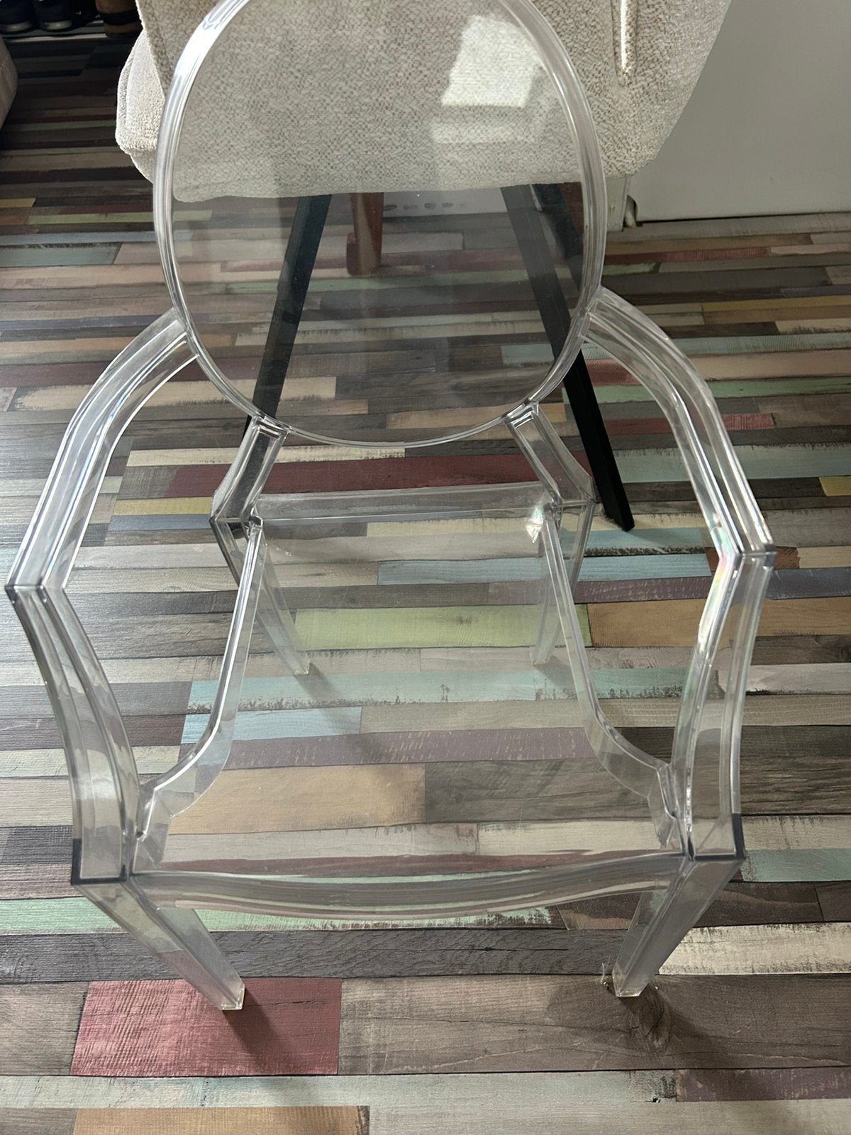 Kartell kinderstoel design transparant, Kinderen en Baby's, Ophalen, Zo goed als nieuw, Stoel(en)