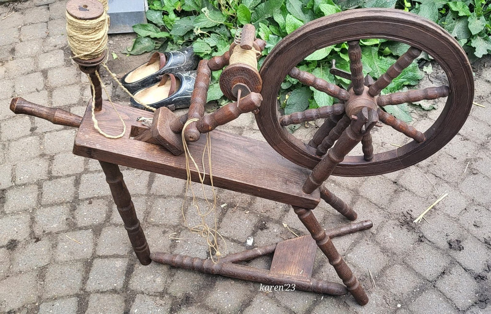 Spinnewiel antiek, Hobby en Vrije tijd, Spinnewielen en Spinnen, Ophalen of Verzenden, Gebruikt, Spinnewiel