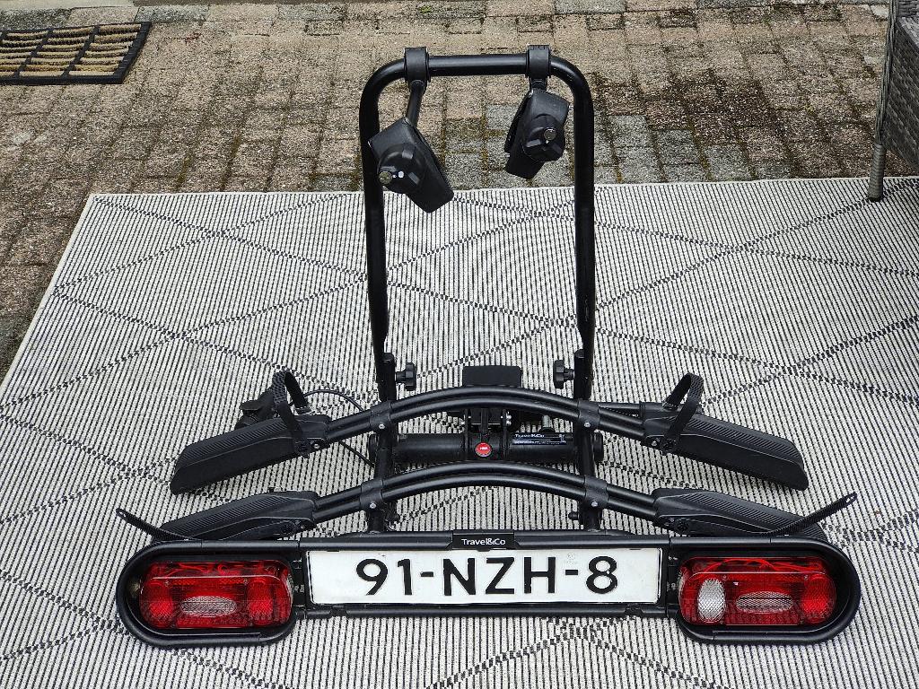 Fietsendrager 2 fietsen 60 kg kantelbaar Travel&Co, Auto diversen, Fietsendragers, Ophalen, Gebruikt, 2 fietsen, Trekhaakdrager
