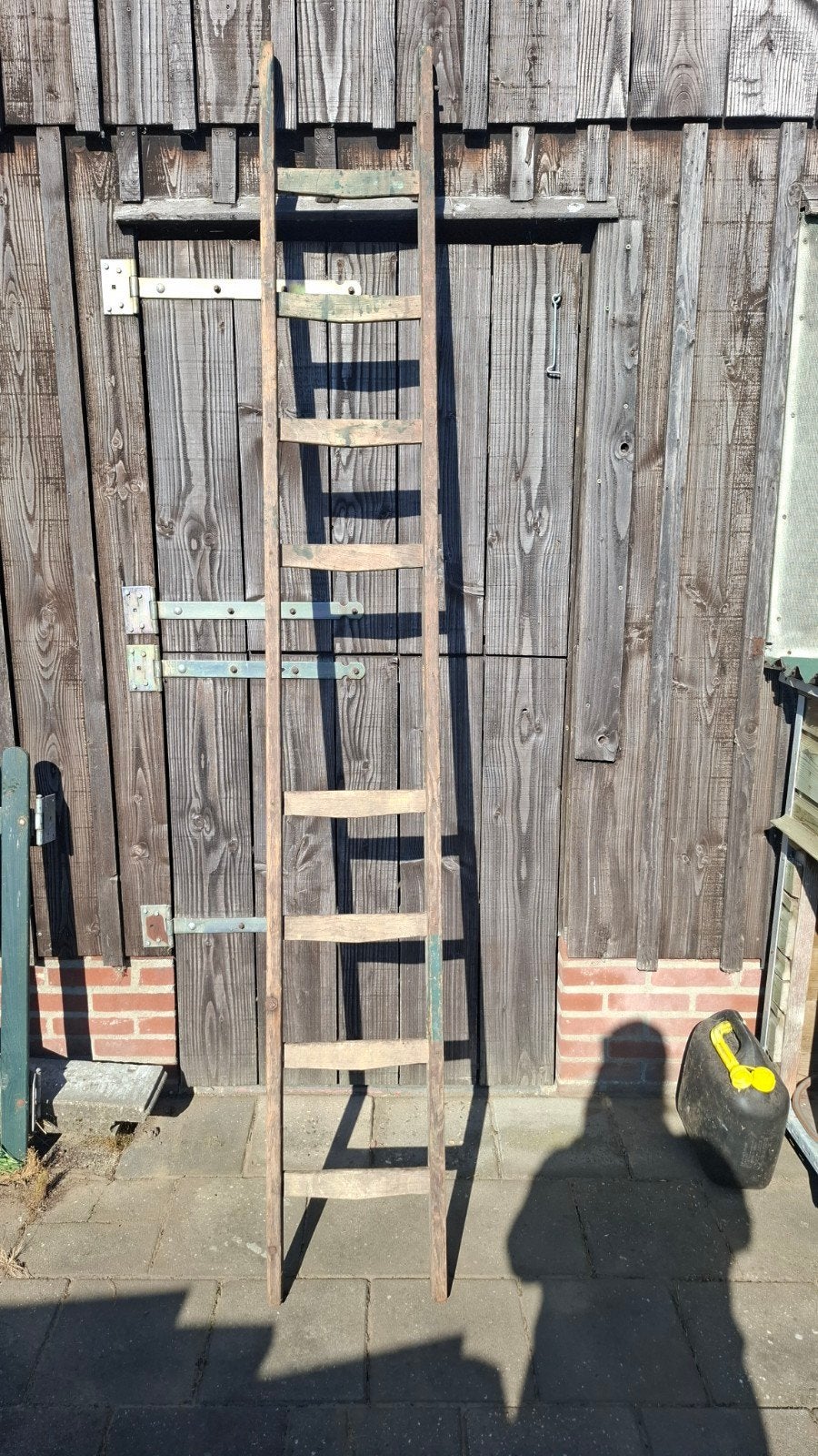 Antieke houten ladder - Decoratief, Ophalen