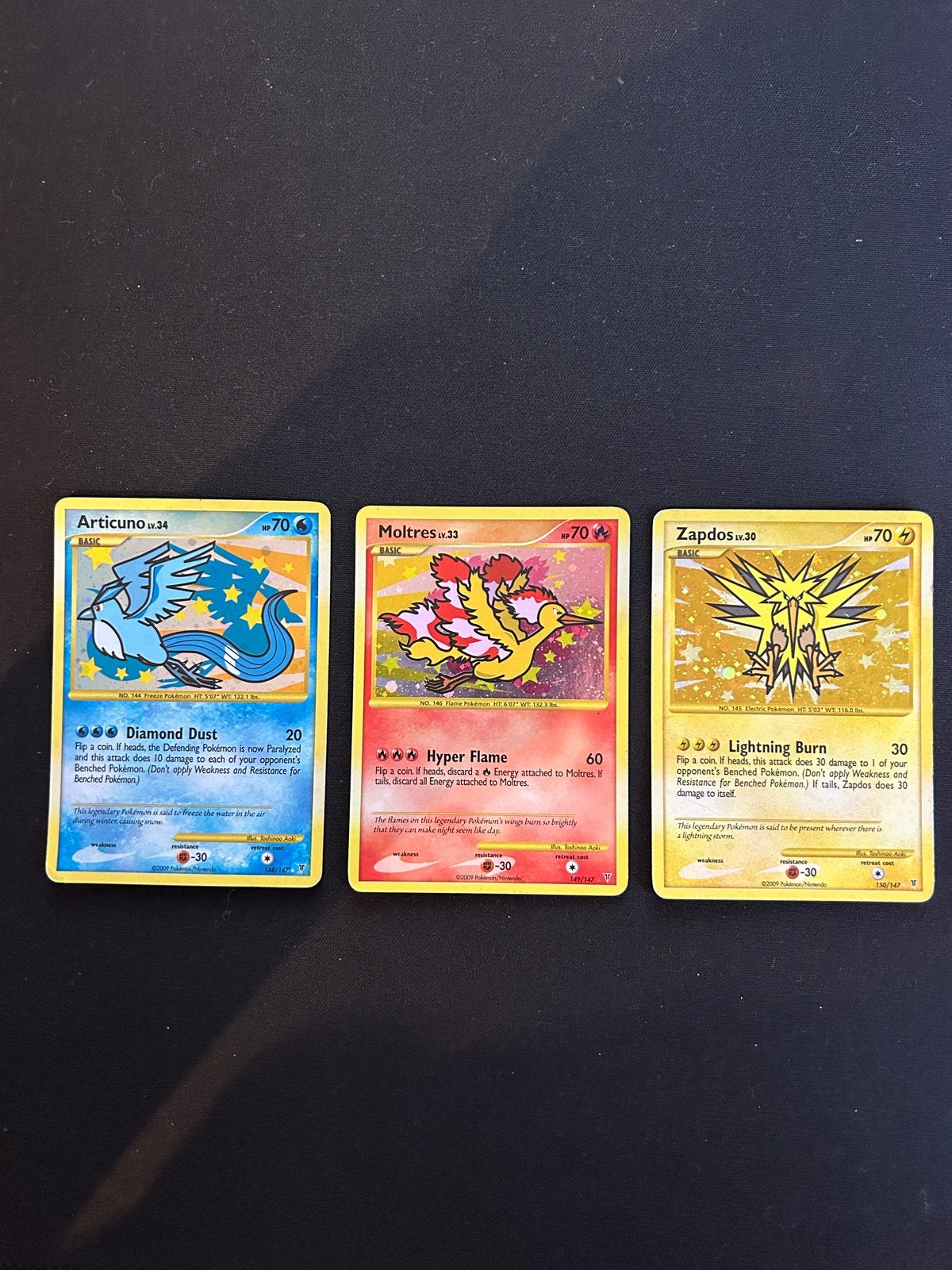 Pokémon Supreme Victors Legendary Birds Set (3 kaarten), Ophalen of Verzenden, Gebruikt, Meerdere kaarten, Foil