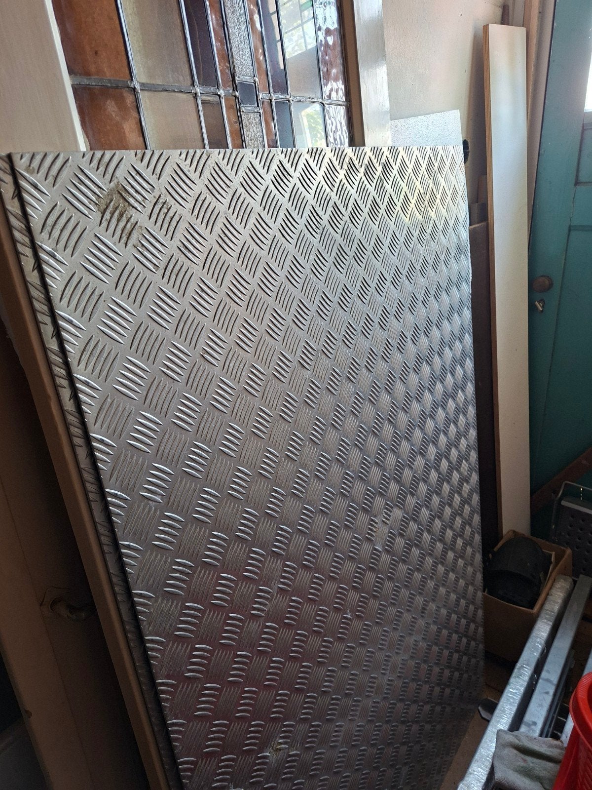 aluminium traanplaten, Doe-het-zelf en Verbouw, Metalen, Ophalen, Gebruikt, Aluminium