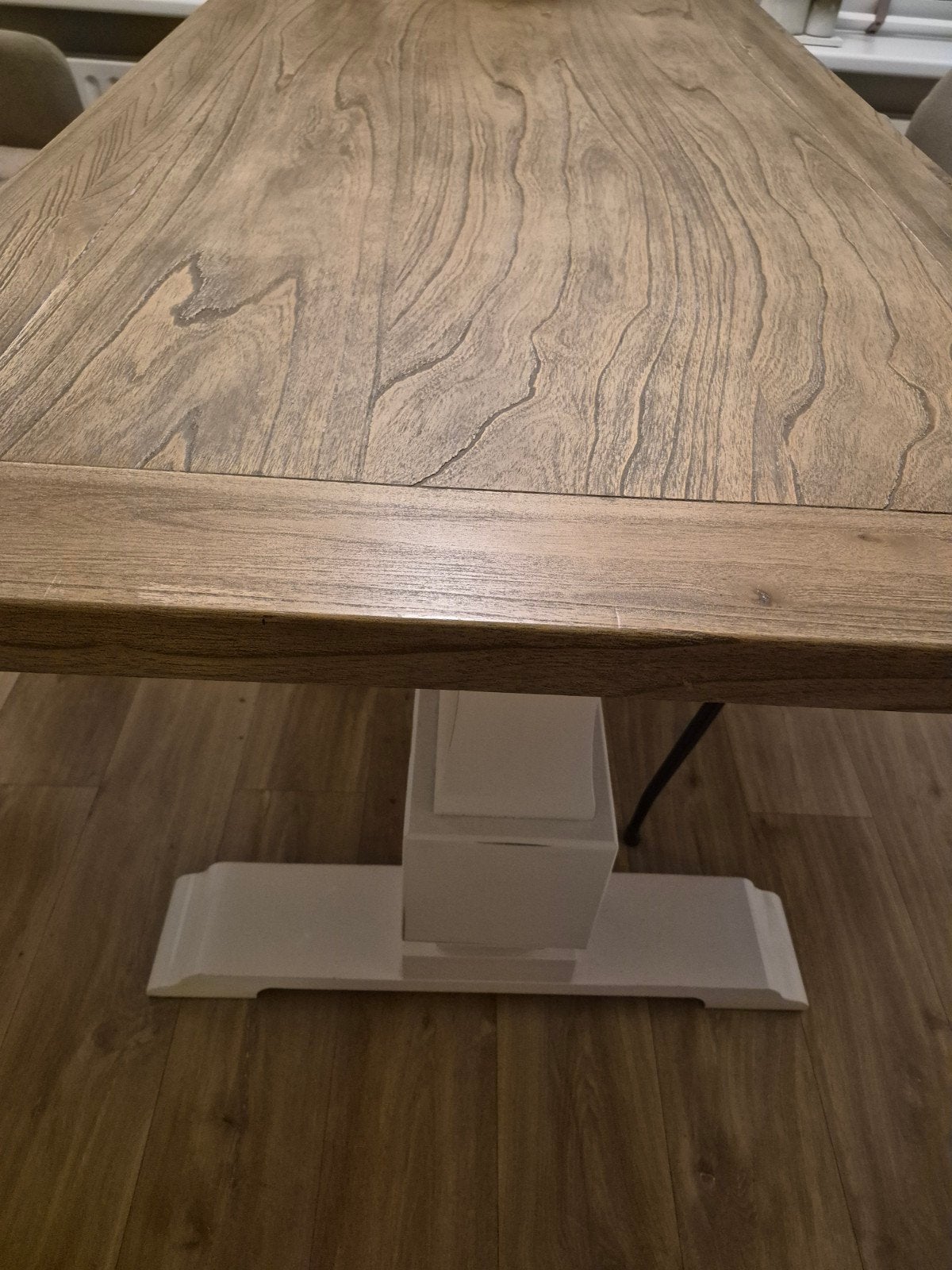 Koloniale eettafel van echt hout, Gebruikt, 100 tot 150 cm, Koloniaal, Ophalen of Verzenden
