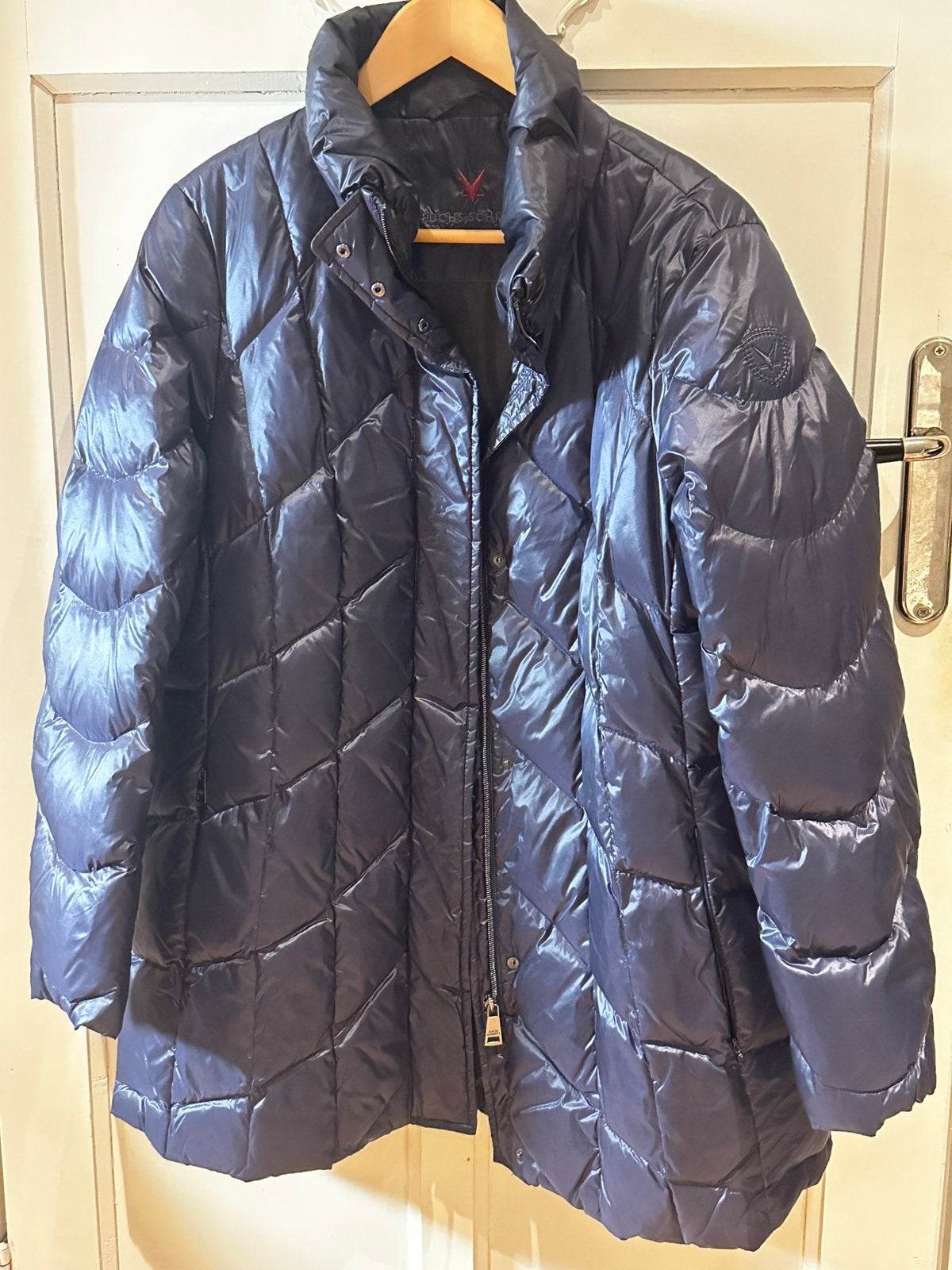 Fuchs schmitt daune donsjas blauw mt 44, Verzenden, Gedragen, Maat 42/44 (L), Blauw