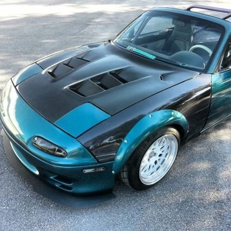 JapPower Vented motorkap FRP - Mazda Mx5 Mx-5 NA 89-97, Ophalen of Verzenden