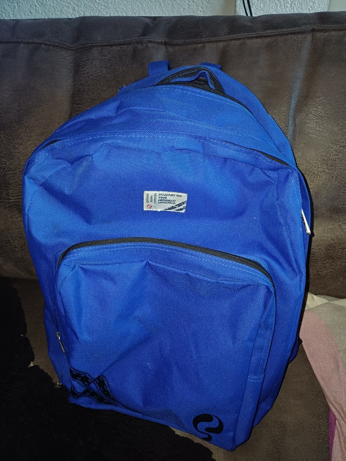 Blauwe rugzak -, Sieraden, Tassen en Uiterlijk, 25 tot 40 cm, Ophalen of Verzenden, Zo goed als nieuw, Overige merken