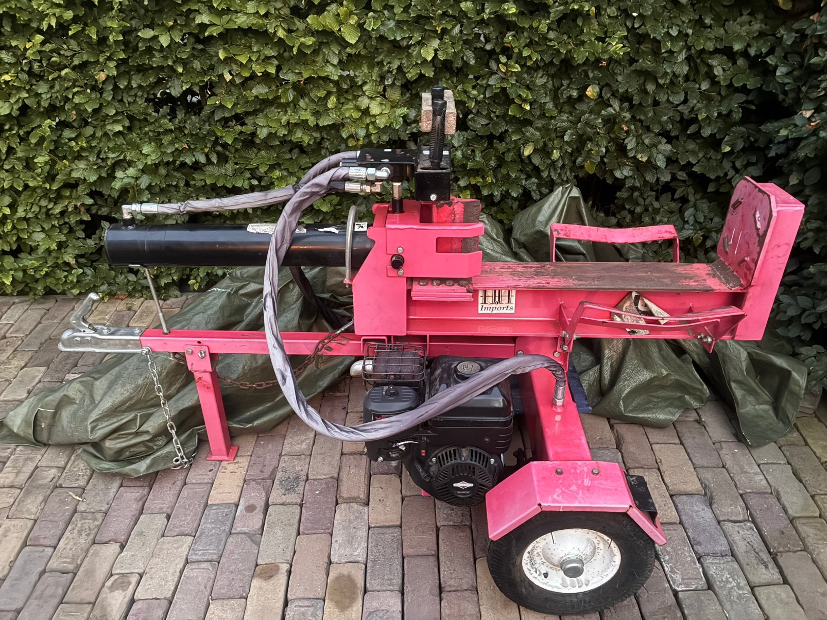 22 TON KLOOFMACHINE TE HUUR – HORIZONTAAL & VERTICAAL, Tuin en Terras, Ophalen of Verzenden, Zo goed als nieuw, Liggend