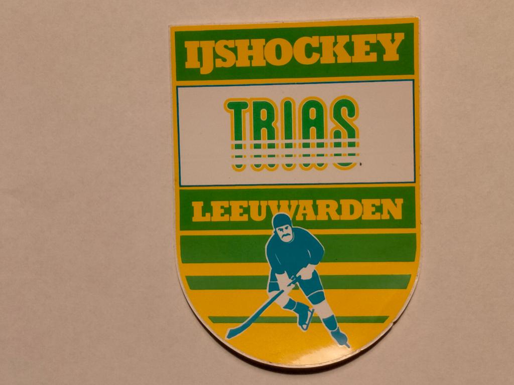 Trias ijshockey Leeuwarden sport club sticker, Verzamelen, Ophalen of Verzenden, Gebruikt, Bedrijf of Vereniging