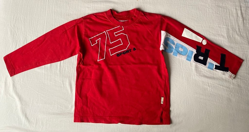6 jongens kleren/ 92: t-shirts LM, vest, truien, los te koop, Gebruikt, H&M, Ophalen of Verzenden, Shirt of Longsleeve