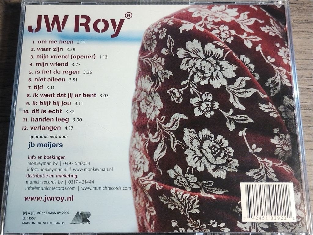 JW Roy ‎– JW Roy, Cd's en Dvd's, Ophalen of Verzenden, Zo goed als nieuw, Levenslied of Smartlap