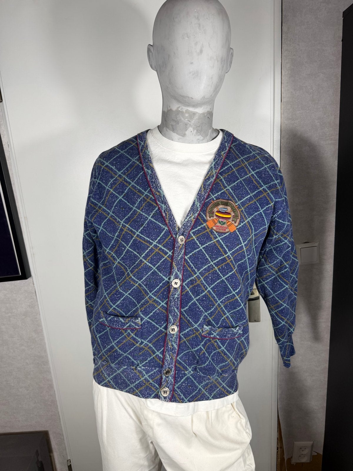 Vintage American System vest - Valt als M, Ophalen of Verzenden, Gedragen, Maat 48/50 (M), Blauw