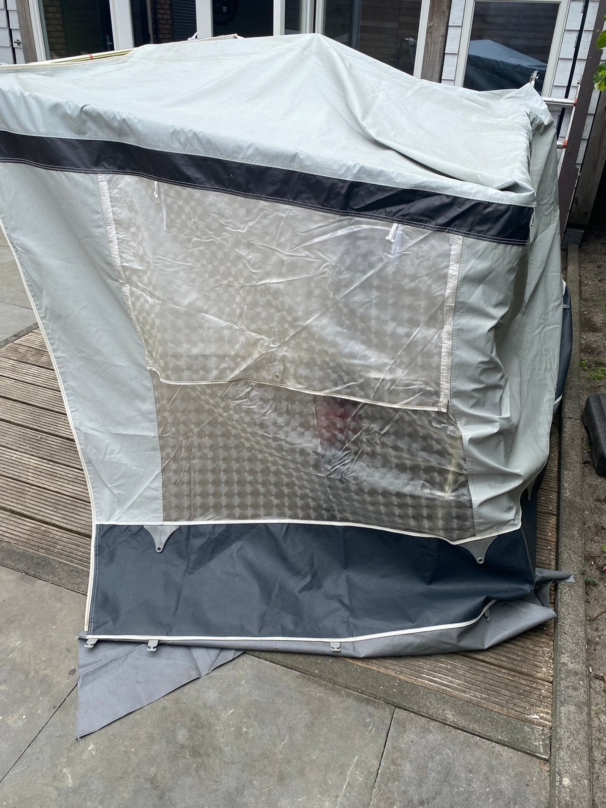 Dorema erker antraciet, Caravans en Kamperen, Tenten, Ophalen, Gebruikt
