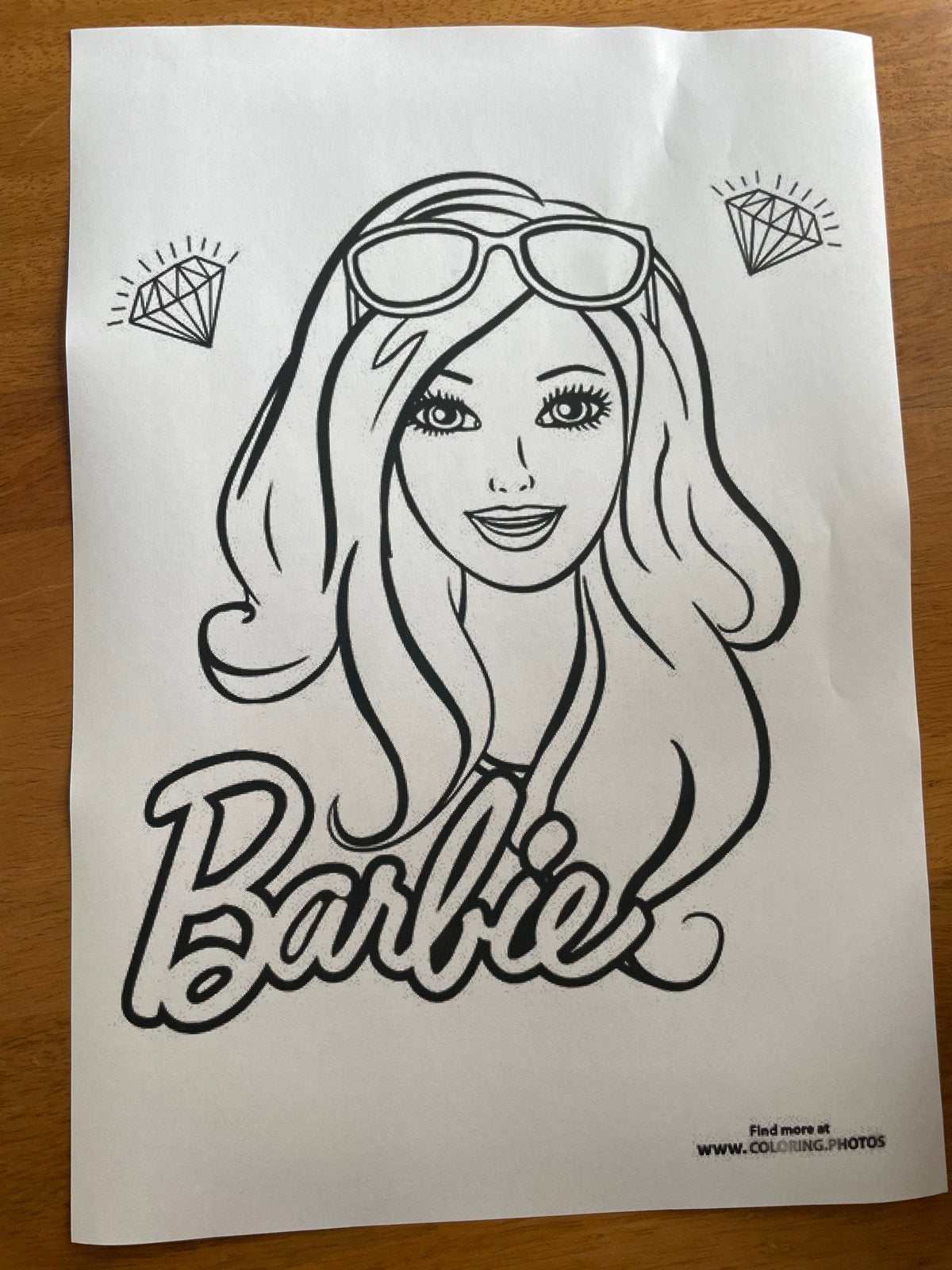 Barbie Kleurplaat - Klaar om in te kleuren!, Ophalen, Nieuw, Barbie