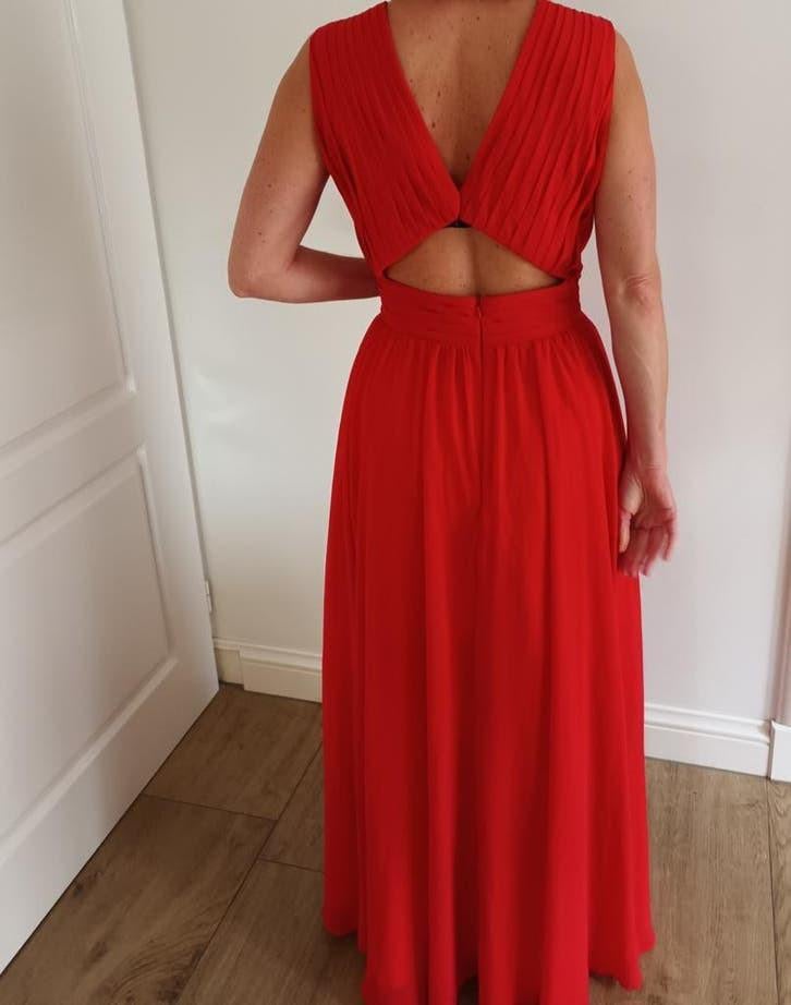 Mooie Rode Feestjurk, Kleding | Dames, Gelegenheidskleding, Ophalen of Verzenden, Nieuw, Rood, Galajurk