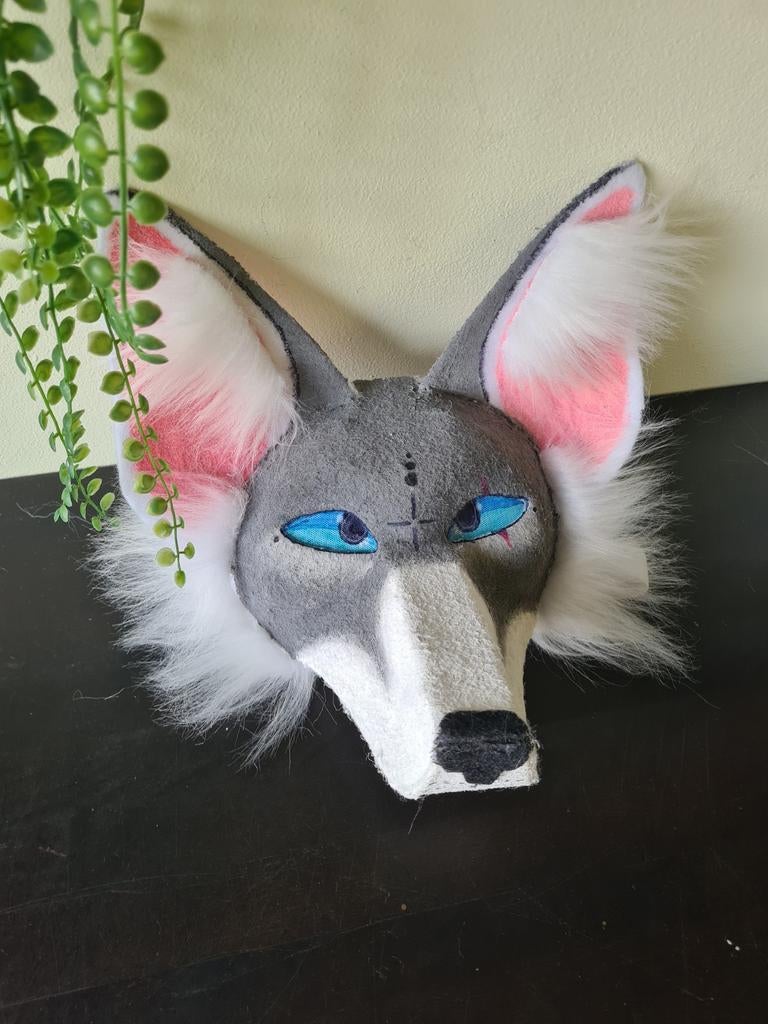 Therian masker grijze wolf, Ophalen of Verzenden