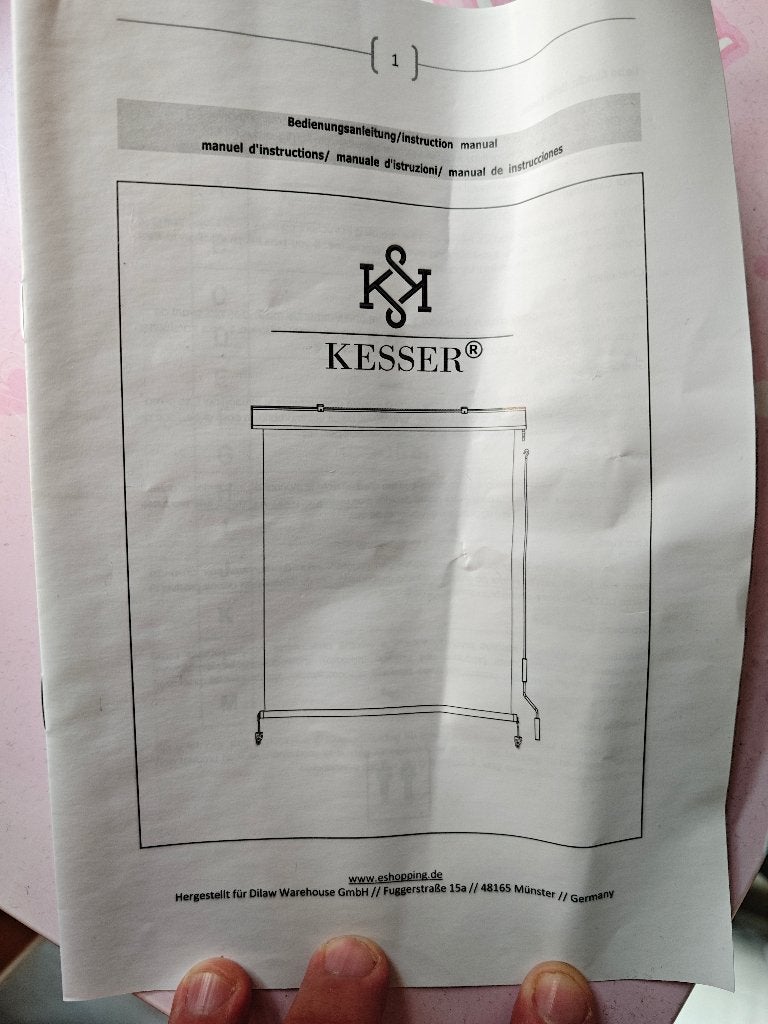 Kesser Zonwering 114cm breed voor balkon of overkapping, Ophalen, Nieuw