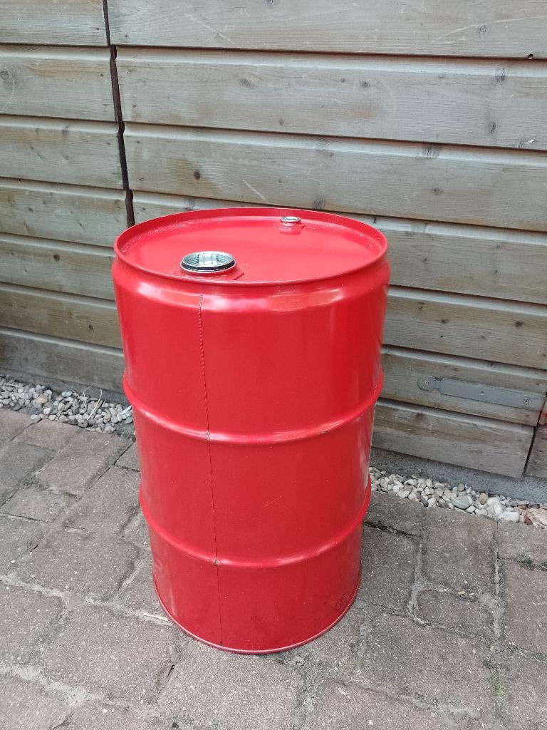 Leeg rood vat, 60L, 5 euro, kleine vuurton, bbq, enz, Ophalen, Gebruikt, Vuurton