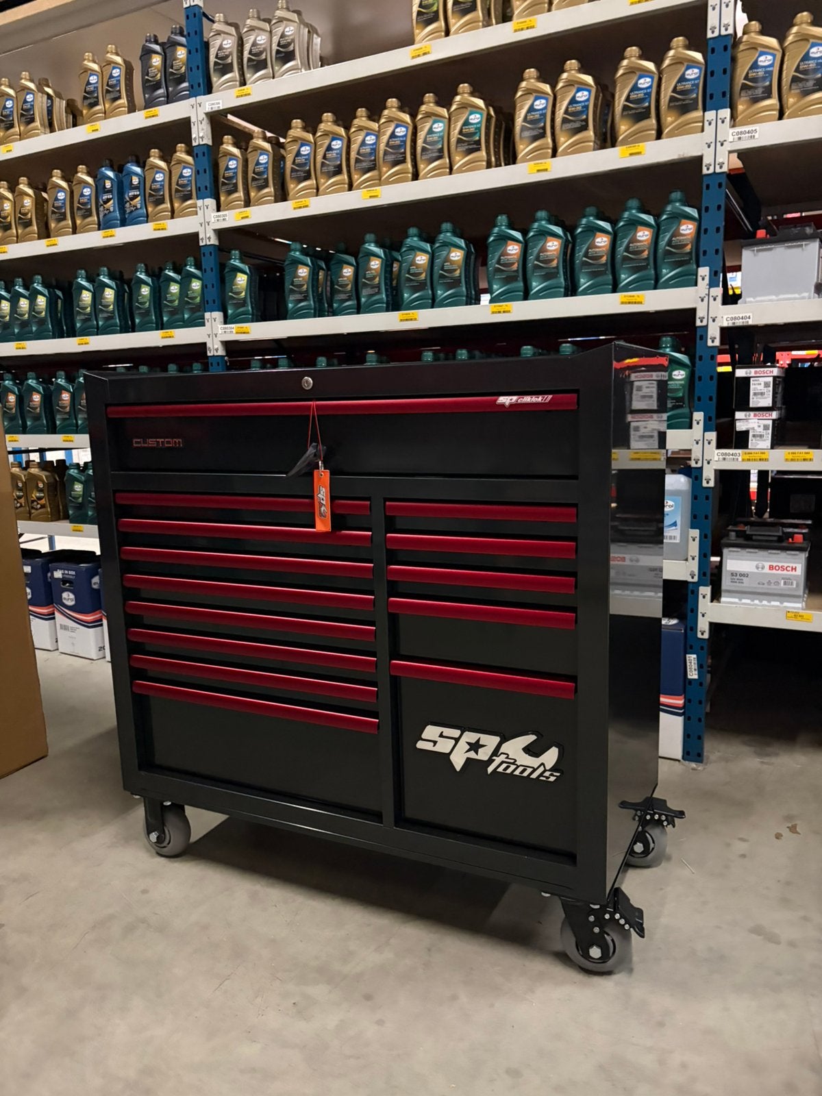 SP Tools gereedschap wagen kar 400dl gevuld SPSS Custum RED, Auto diversen, 7903AZ, Nieuw, Ophalen of Verzenden, Mduinkerken@jaritechniek.nl