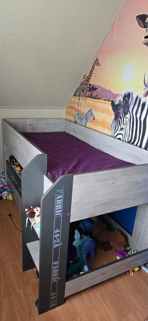 Hoogslaper in prima staat met opbergruimte, Ophalen, Gebruikt, Eenpersoons, 90 cm