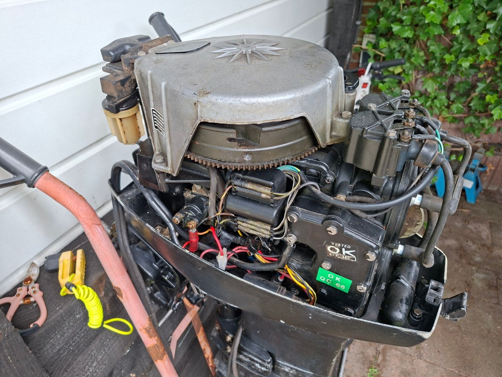 Mercury 2 takt 20 pk buitenboordmotor met elektrische start, Watersport en Boten, Buiten- en Binnenboordmotoren, Ophalen, 10 tot 30 pk