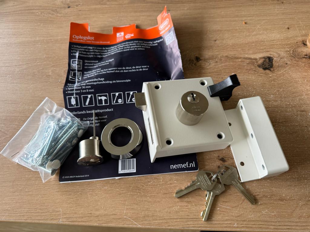 NEMEF Oplegslot Cilinderoplegslot 4154 - Nieuw in verpakking, Ophalen of Verzenden, Nieuw, Overige materialen, Slot