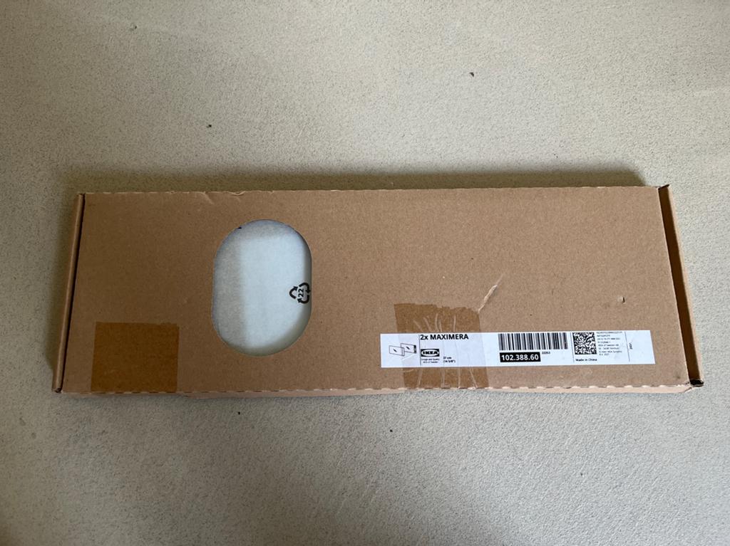 IKEA MAXIMERA Inzet ladezijkant, hoog, glas, 37 cm NIEUW, Minder dan 50 cm, Nieuw, Ophalen of Verzenden, Glas
