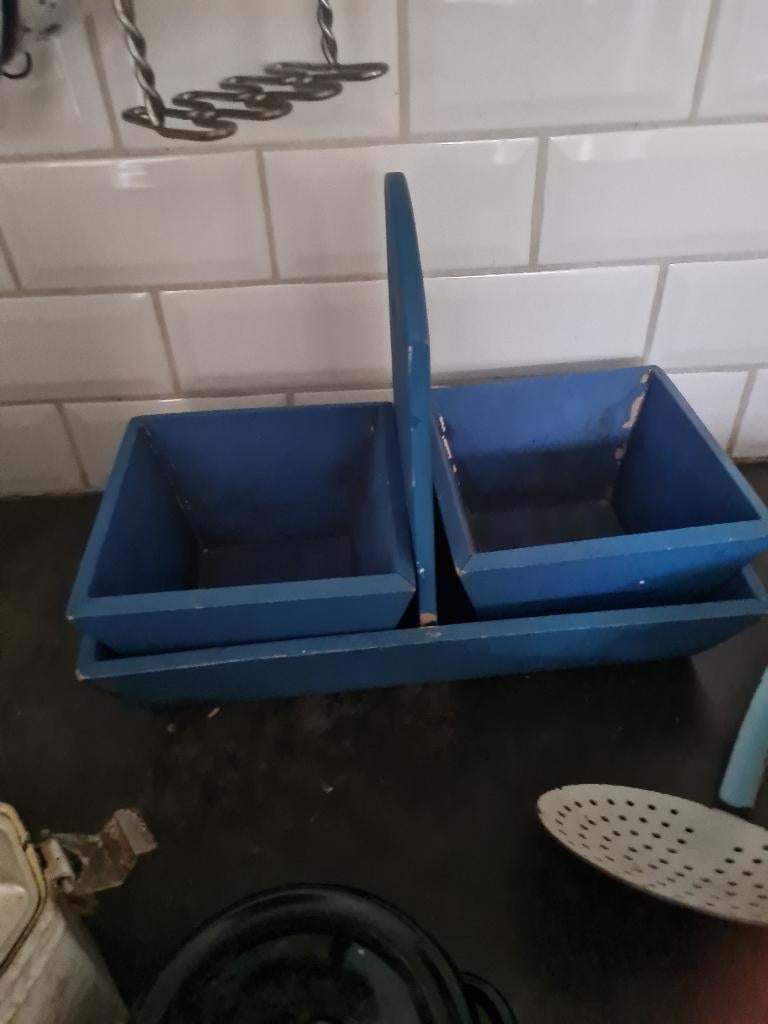 Vintage oude plukbak, kruidenbak, Ophalen of Verzenden