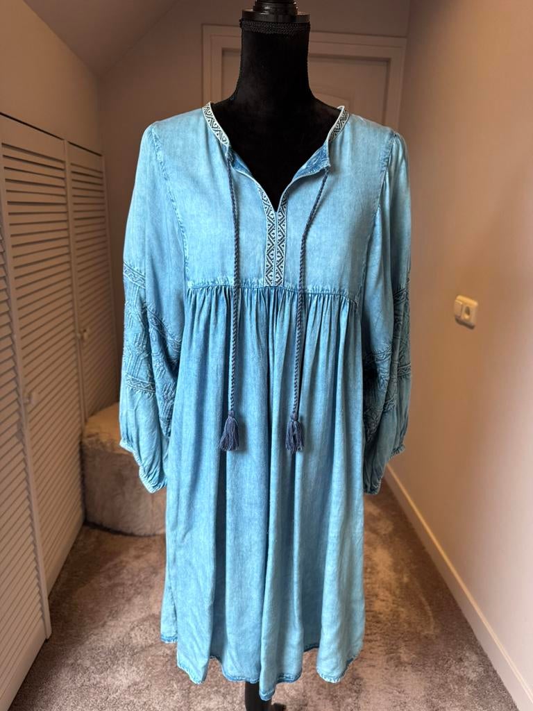 Spijkerjurk jeans blouse oversized Smashed Lemon maat M, Kleding | Dames, Blauw, Maat 42/44 (L), Ophalen of Verzenden, Zo goed als nieuw