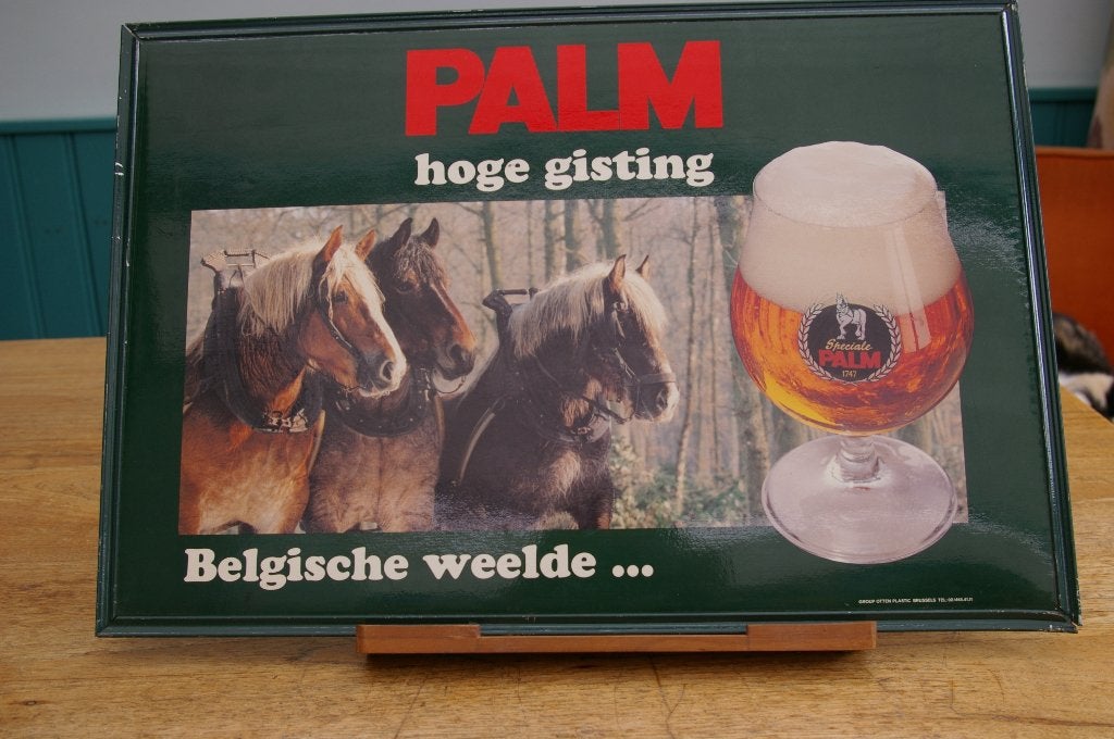 PALM bierreclame, Verzamelen, Biermerken, Ophalen of Verzenden, Gebruikt, Reclamebord, Plaat of Schild, Palm