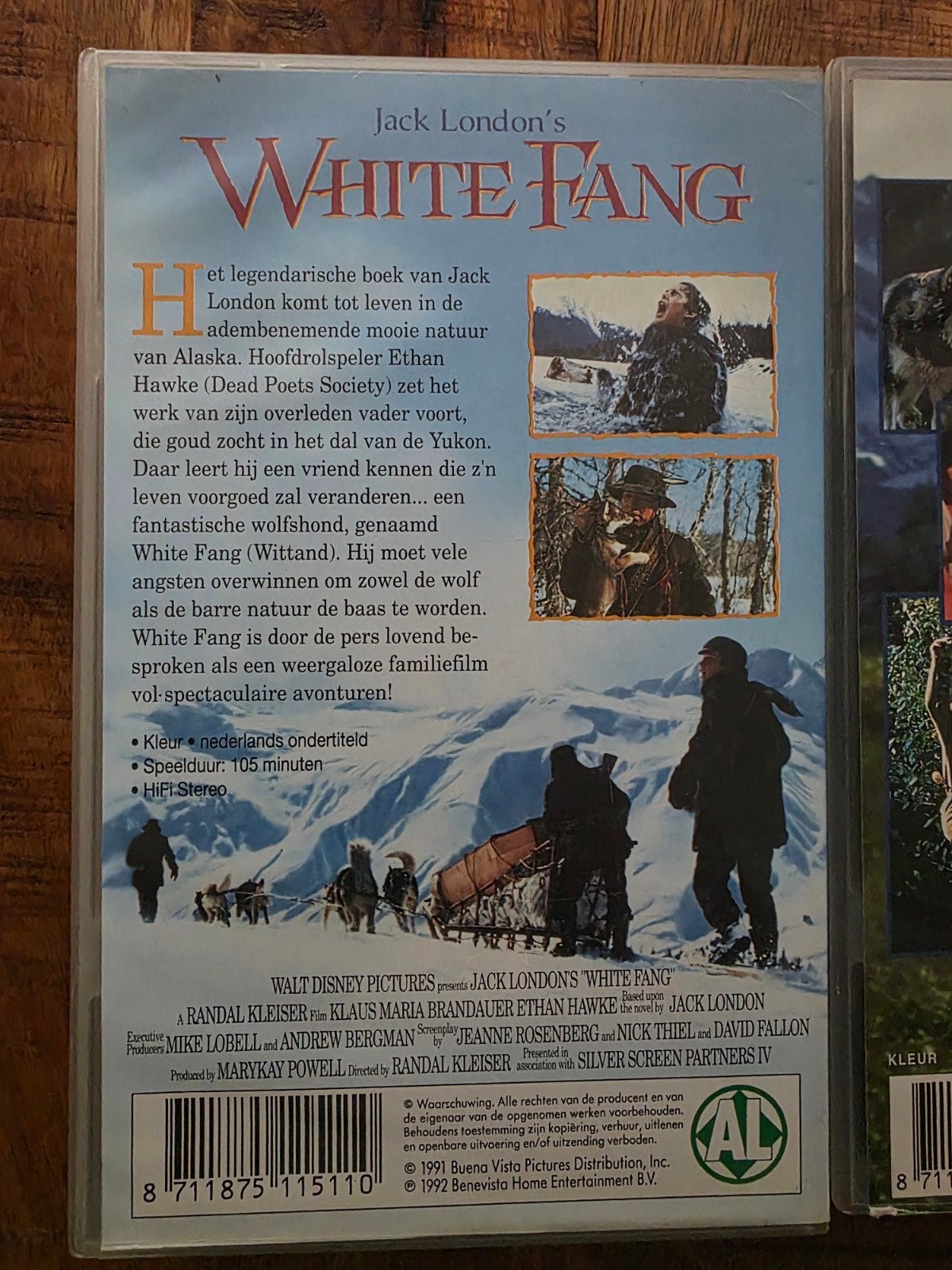 White Fang 1 & 2 VHS Disney, Cd's en Dvd's, Alle leeftijden, Ophalen of Verzenden, Gebruikt, Actie en Avontuur